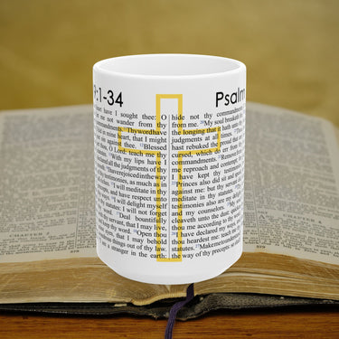Psalm 119 1-34 Full Text - 15oz Coffee Mug